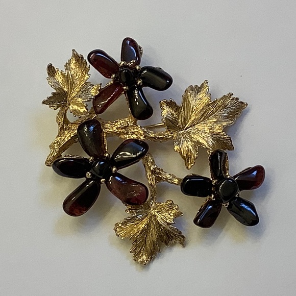 Vintage Larger size Tree Branch and Flower Swoboda Brooch - Picture 10 of 10